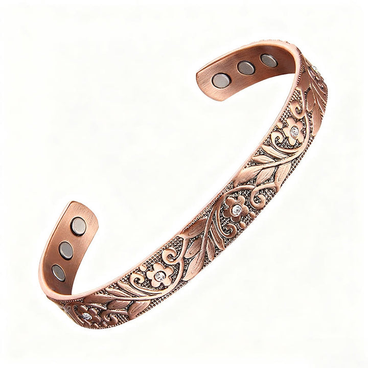 Buddha Stones ​​Kupferblume Handpoliert Verstellbares Armband mit Balance-Funktion - image 6