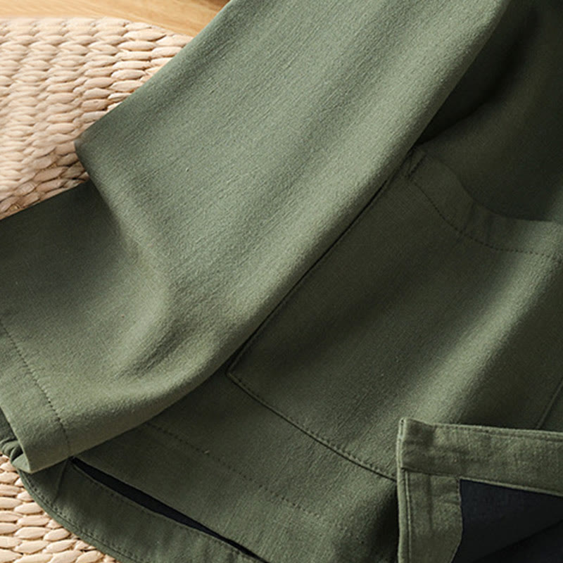 Buddha Stones Winter Damen-Thermojacke mit Froschknopfleiste, langen Ärmeln, Baumwollfleece-Futter und Taschen - image 20