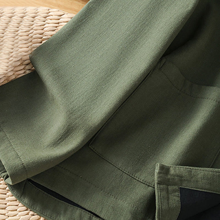 Buddha Stones Winter Damen-Thermojacke mit Froschknopfleiste, langen Ärmeln, Baumwollfleece-Futter und Taschen - image 20