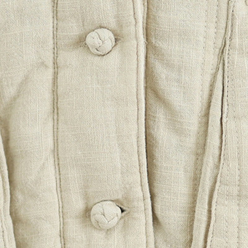 Buddha Stones Winter Solid Langarm-Thermojacke aus Baumwolle für Damen mit Taschen - image 12