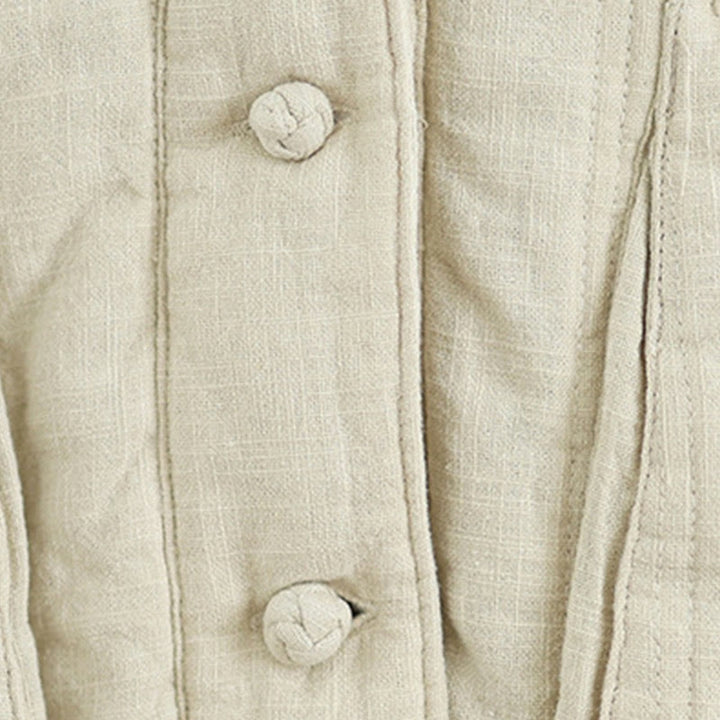 Buddha Stones Winter Solid Langarm-Thermojacke aus Baumwolle für Damen mit Taschen - image 12