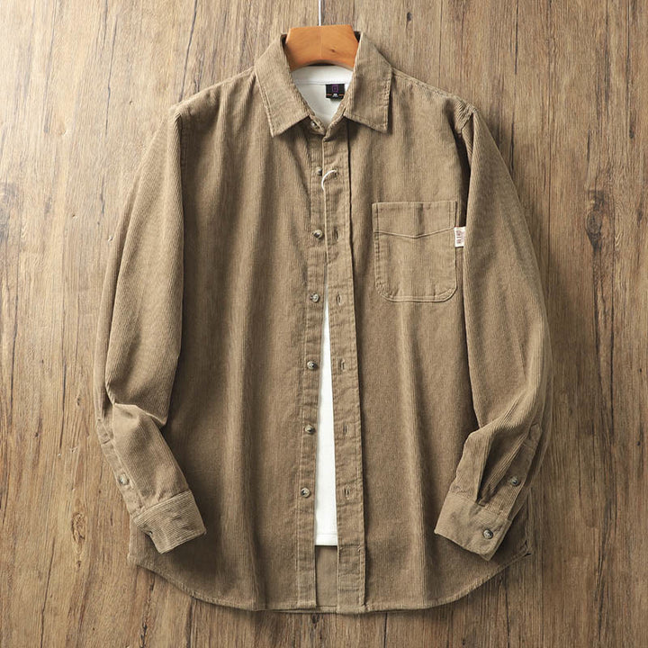 Buddha Stones ​​Revers Cord Herren Langarm-Baumwolljacke mit Taschen - Peru - US/ UK/AU40, EU50 (2XL) - image 0