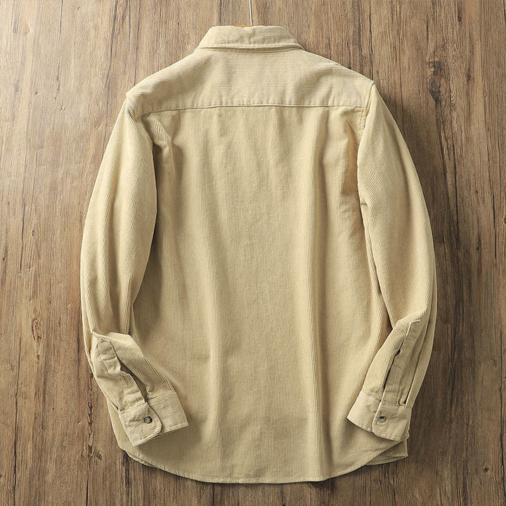Buddha Stones ​​Revers Cord Herren Langarm-Baumwolljacke mit Taschen - image 2