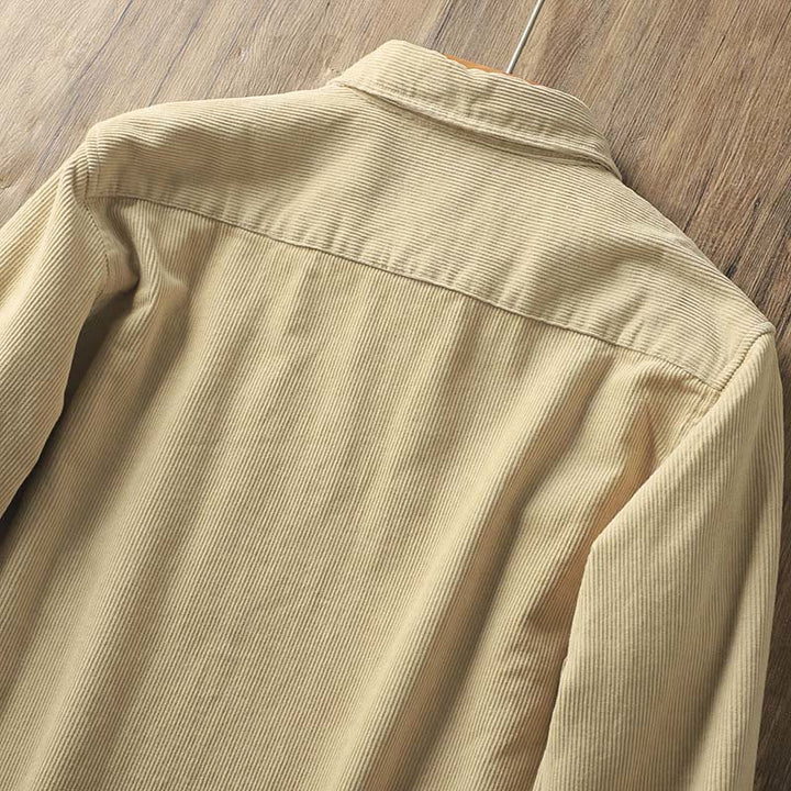 Buddha Stones ​​Revers Cord Herren Langarm-Baumwolljacke mit Taschen - image 10