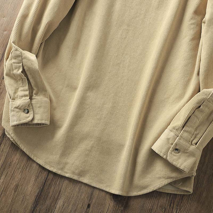 Buddha Stones ​​Revers Cord Herren Langarm-Baumwolljacke mit Taschen - image 12