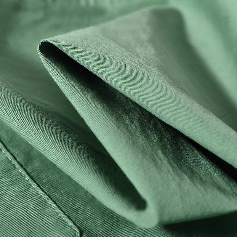 Buddha Stones Rundhals-Herrenjacke aus dickem, einfarbigem Baumwollgewebe mit langen Ärmeln und Taschen - image 10