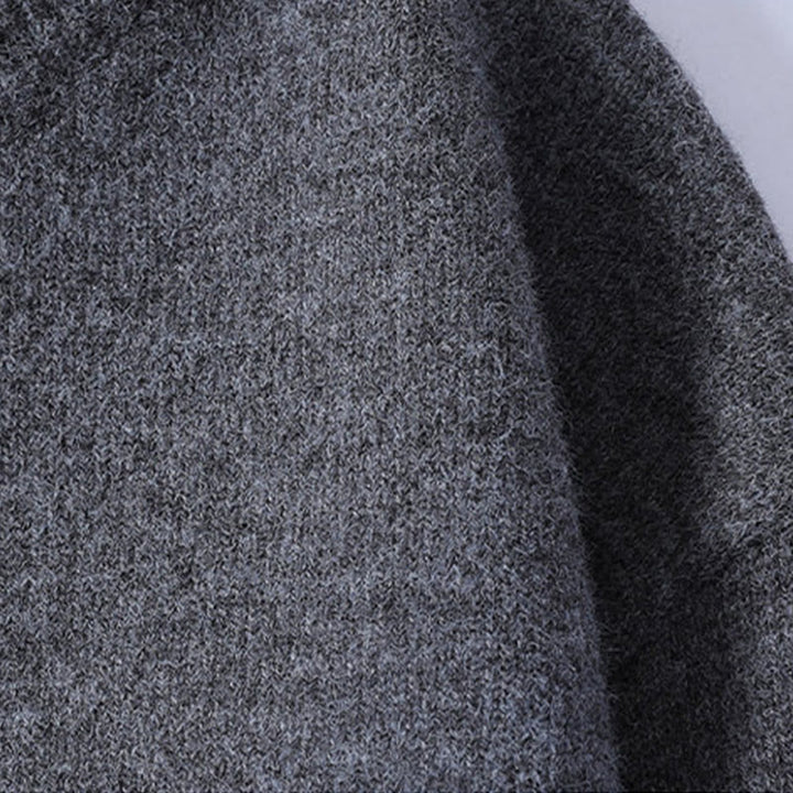 Winterpullover mit Buddha Stones, Knöpfen und Rundhalsausschnitt, warmer Herren-Langarmstrickpullover - image 5