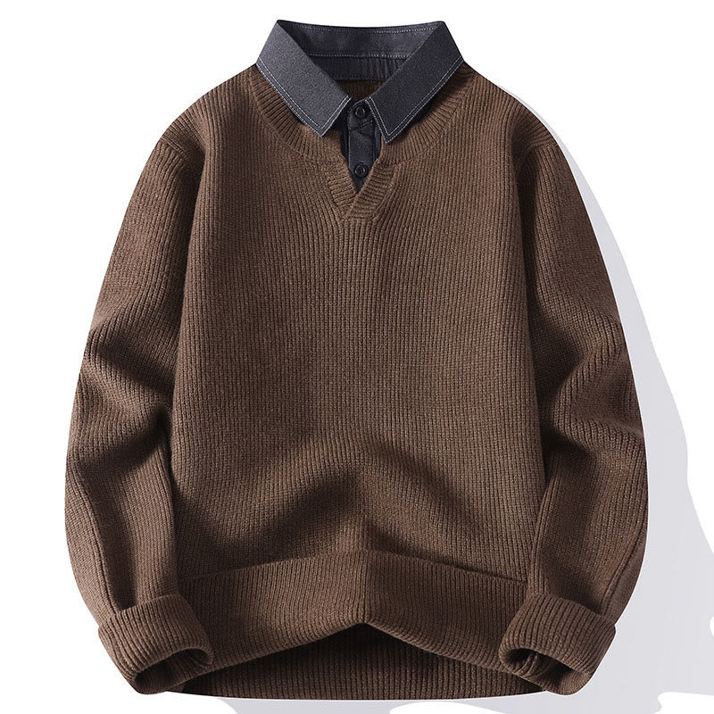 Winterpullover mit Buddha Stones, schwarzem Stehkragen, warmem Design und langen Ärmeln für Herren - Sienna - US/ UK/AU44, EU54 (4XL) - image 7