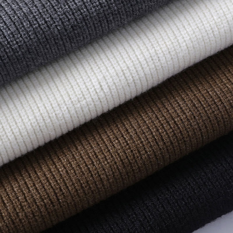 Winterpullover mit Buddha Stones, schwarzem Stehkragen, warmem Design und langen Ärmeln für Herren - image 11