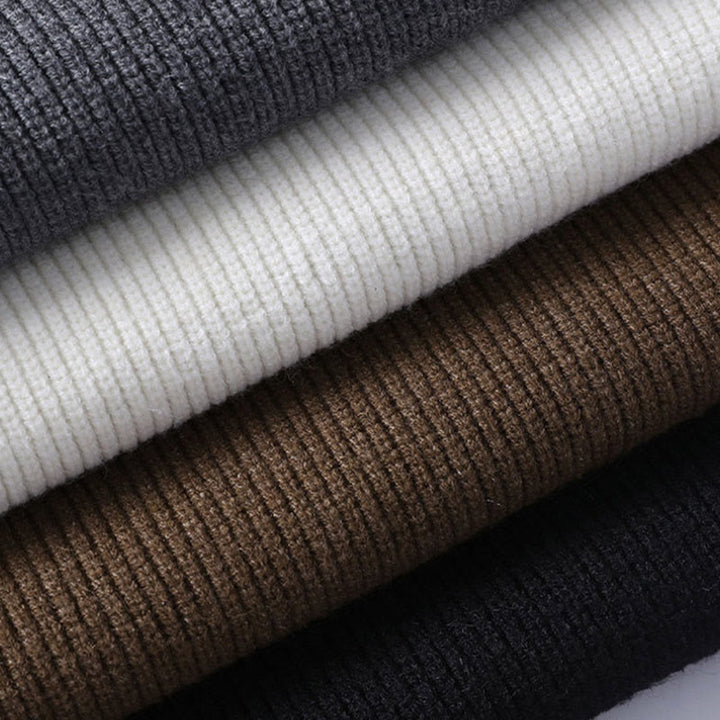 Winterpullover mit Buddha Stones, schwarzem Stehkragen, warmem Design und langen Ärmeln für Herren - image 11