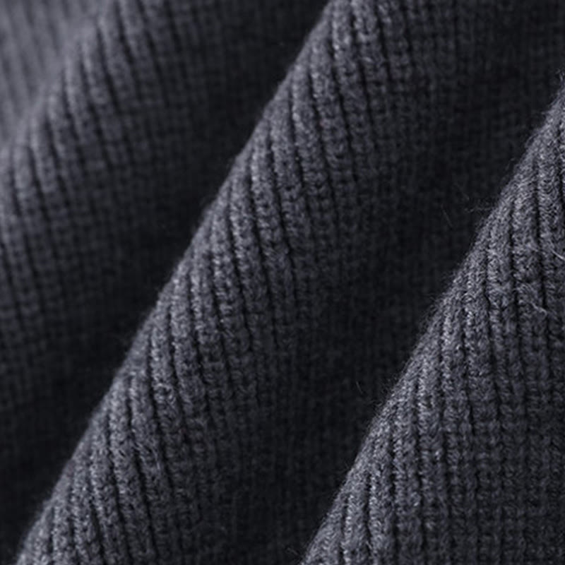 Winterpullover mit Buddha Stones, schwarzem Stehkragen, warmem Design und langen Ärmeln für Herren - image 6