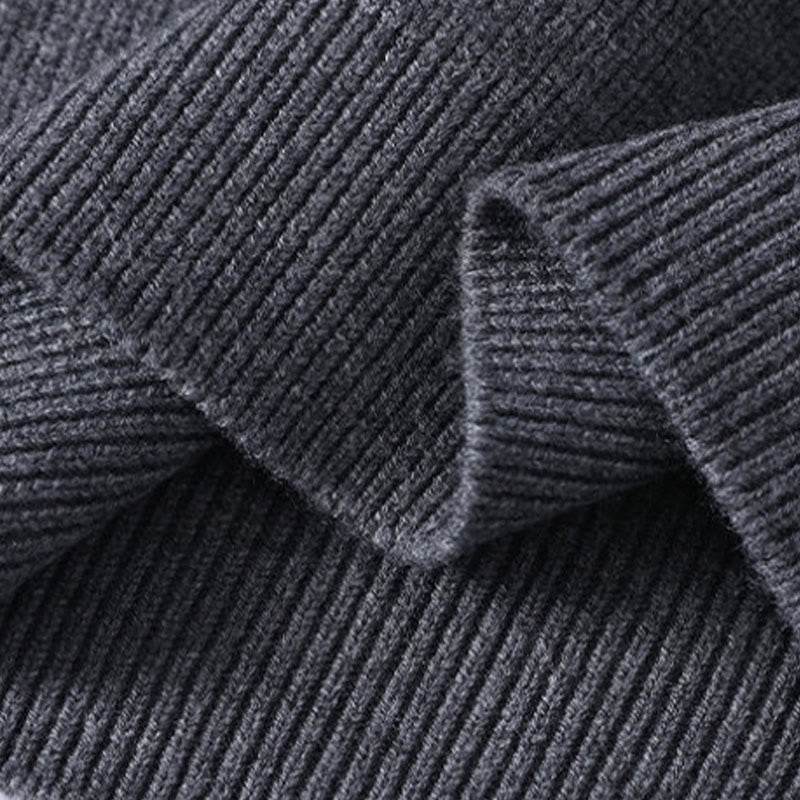 Winterpullover mit Buddha Stones, schwarzem Stehkragen, warmem Design und langen Ärmeln für Herren - image 5