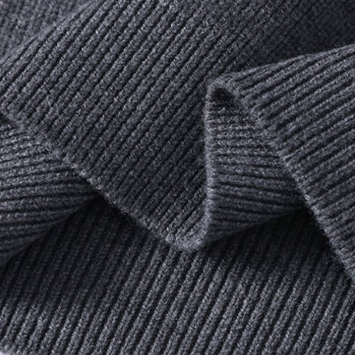 Winterpullover mit Buddha Stones, schwarzem Stehkragen, warmem Design und langen Ärmeln für Herren - image 5