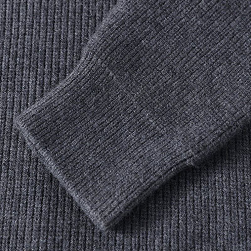 Winterpullover mit Buddha Stones, schwarzem Stehkragen, warmem Design und langen Ärmeln für Herren - image 4