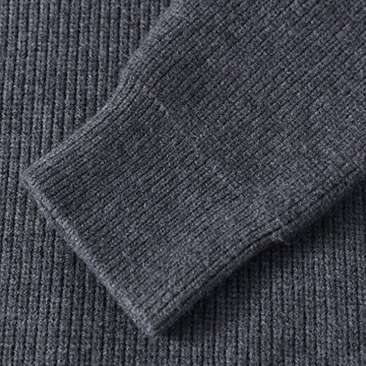 Winterpullover mit Buddha Stones, schwarzem Stehkragen, warmem Design und langen Ärmeln für Herren - image 4