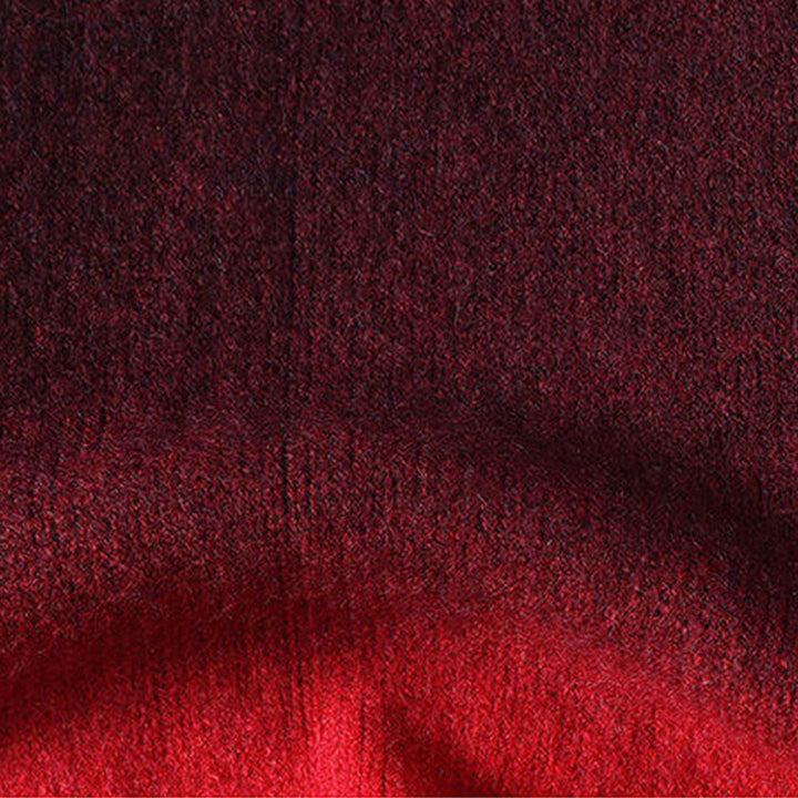 Winterpullover mit Buddha Stones, Stehkragen, Farbverlauf, warmer Herren-Langarmstrickpullover - image 6