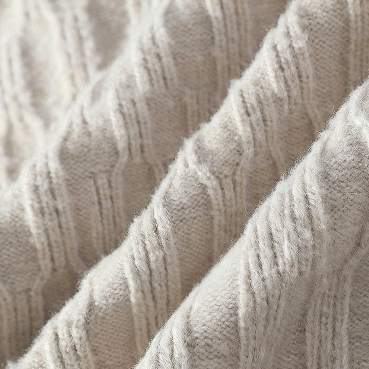 Winterpullover für Herren mit Buddha Stones, Stehkragen, Linienmuster, langen Ärmeln und warmem Design - image 6