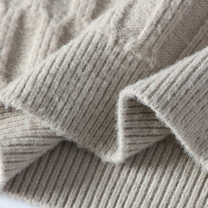 Winterpullover für Herren mit Buddha Stones, Stehkragen, Linienmuster, langen Ärmeln und warmem Design - image 7