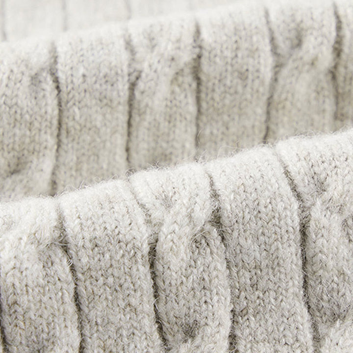 Buddha Stones Winterpullover mit Rundhalsausschnitt, drei Knöpfen und gedrehtem Design, warmer Herren-Langarmstrickpullover - image 10