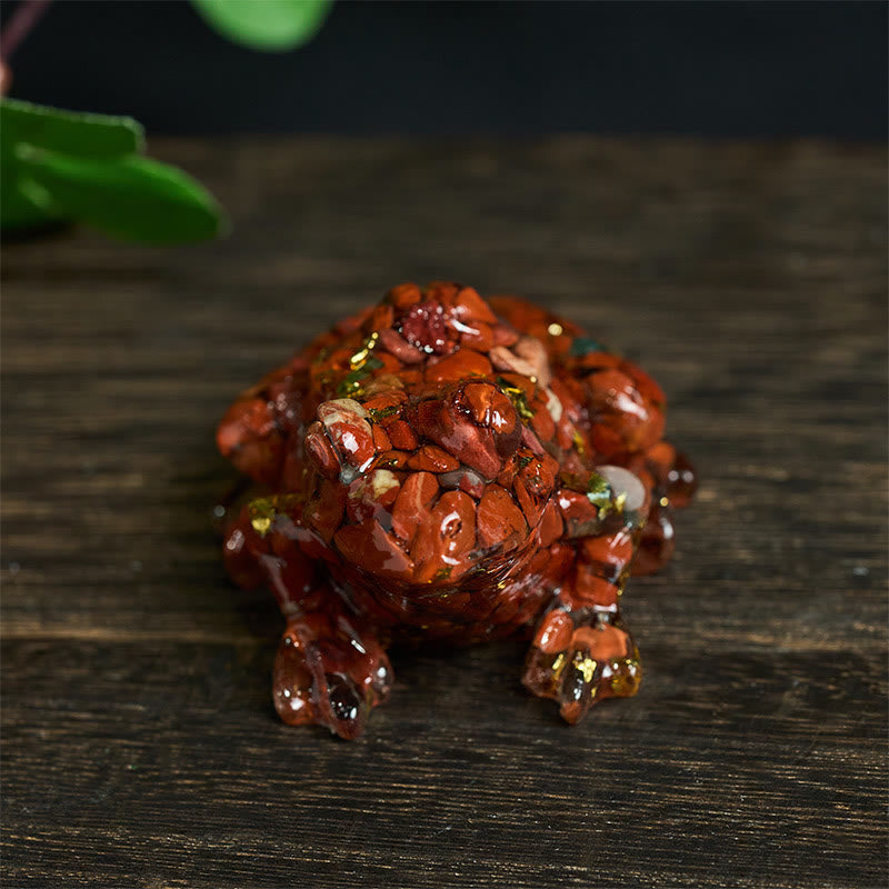 Buddha Stones -Kristall-Tropfenharz-Kleiner-Frosch-Leidenschafts-Dekorationsstatue - image 2