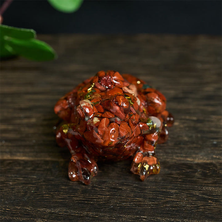 Buddha Stones -Kristall-Tropfenharz-Kleiner-Frosch-Leidenschafts-Dekorationsstatue - image 2