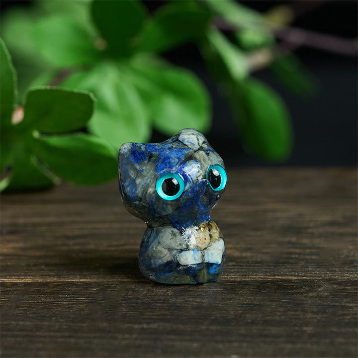 Buddha Stones, Kristall-Tropfenharz, kleine Katze, Reinigungsdekorationsstatue - image 4