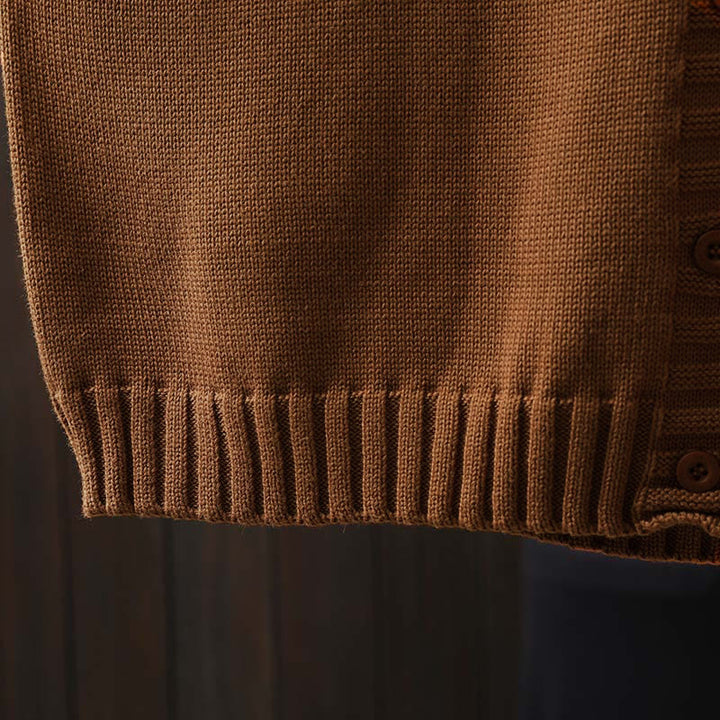 Strickcardigan mit Buddha Stones, floralen Knöpfen und langen Fledermausärmeln aus Baumwolle für Damen - image 13