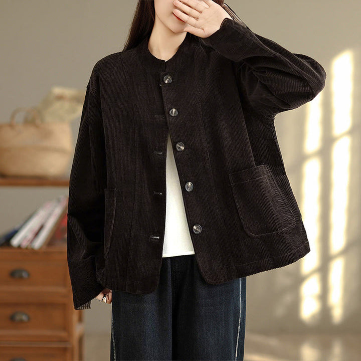 Damen-Cordjacke mit langen Ärmeln und Taschen, verziert mit Buddha Stones - Sienna - US8-10, UK/AU12-14, EU40-42 (2XL) - image 17