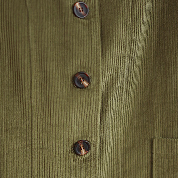 Damen-Cordjacke mit langen Ärmeln und Taschen, verziert mit Buddha Stones - image 15
