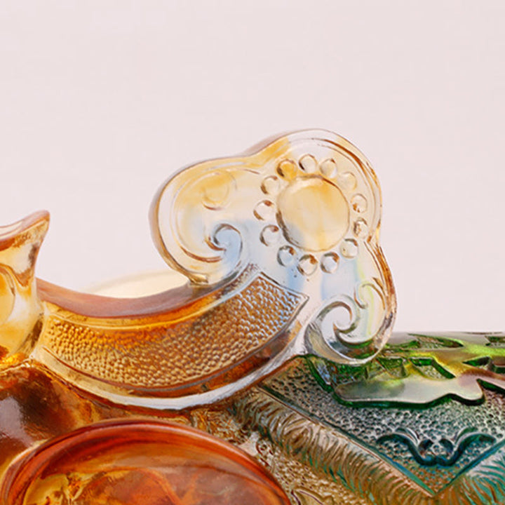 Handgefertigter Elefant aus Liuli-Kristall mit Buddha Stones – Symbol für Weisheit und Reichtum – Heimdekoration - image 13