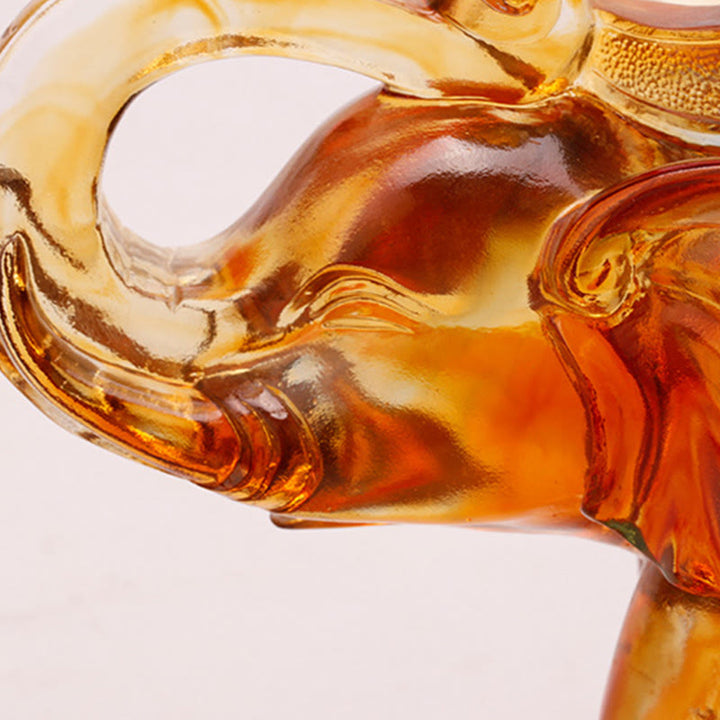 Handgefertigter Elefant aus Liuli-Kristall mit Buddha Stones – Symbol für Weisheit und Reichtum – Heimdekoration - image 12