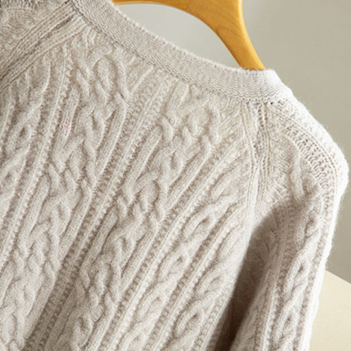 Lässiger Winter-Strickcardigan aus Baumwolle für Damen mit Buddha Stones, gedrehten Knöpfen und langen Ärmeln – ein echter Hingucker! - image 36