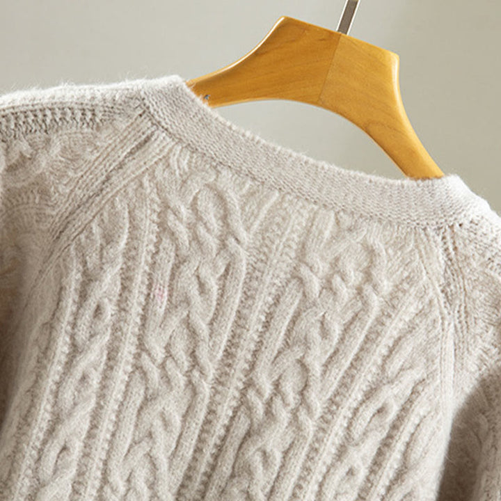 Lässiger Winter-Strickcardigan aus Baumwolle für Damen mit Buddha Stones, gedrehten Knöpfen und langen Ärmeln – ein echter Hingucker! - image 35