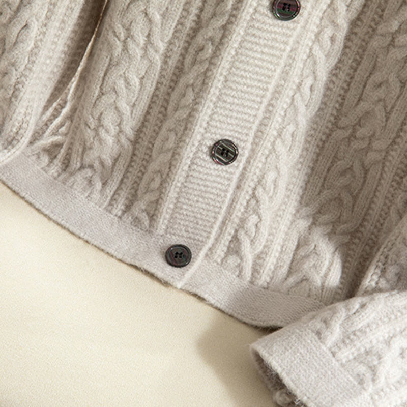 Lässiger Winter-Strickcardigan aus Baumwolle für Damen mit Buddha Stones, gedrehten Knöpfen und langen Ärmeln – ein echter Hingucker! - image 38