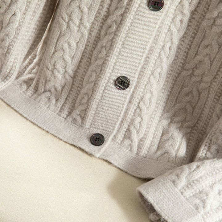 Lässiger Winter-Strickcardigan aus Baumwolle für Damen mit Buddha Stones, gedrehten Knöpfen und langen Ärmeln – ein echter Hingucker! - image 38