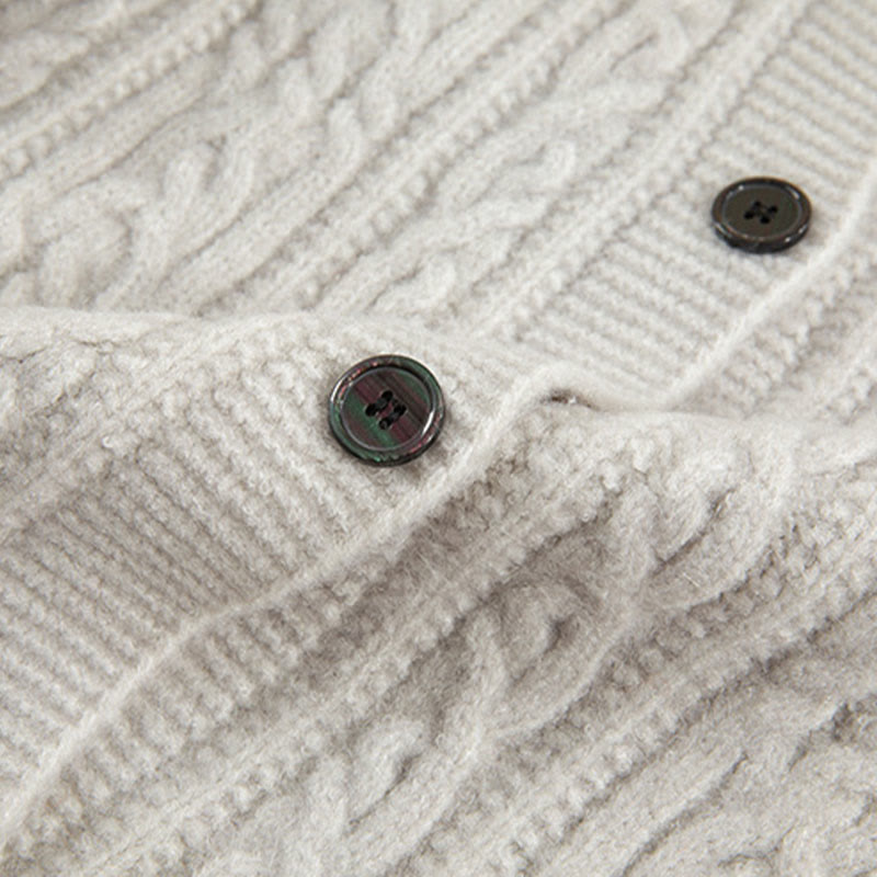 Lässiger Winter-Strickcardigan aus Baumwolle für Damen mit Buddha Stones, gedrehten Knöpfen und langen Ärmeln – ein echter Hingucker! - image 43