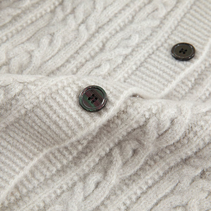 Lässiger Winter-Strickcardigan aus Baumwolle für Damen mit Buddha Stones, gedrehten Knöpfen und langen Ärmeln – ein echter Hingucker! - image 43