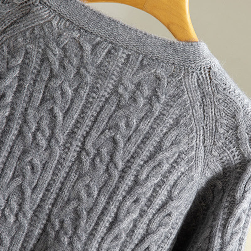 Lässiger Winter-Strickcardigan aus Baumwolle für Damen mit Buddha Stones, gedrehten Knöpfen und langen Ärmeln – ein echter Hingucker! - image 21