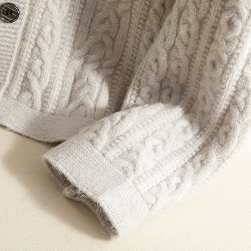 Lässiger Winter-Strickcardigan aus Baumwolle für Damen mit Buddha Stones, gedrehten Knöpfen und langen Ärmeln – ein echter Hingucker! - image 42