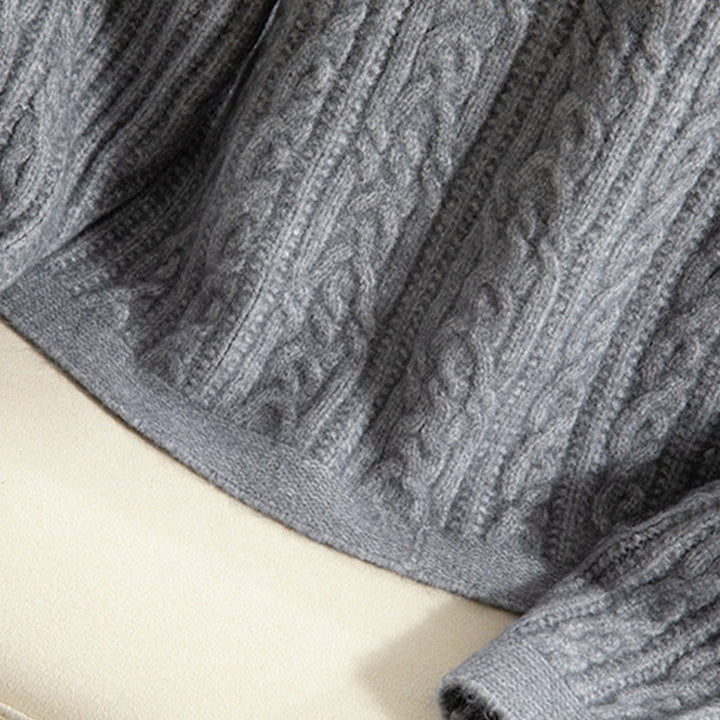 Lässiger Winter-Strickcardigan aus Baumwolle für Damen mit Buddha Stones, gedrehten Knöpfen und langen Ärmeln – ein echter Hingucker! - image 23