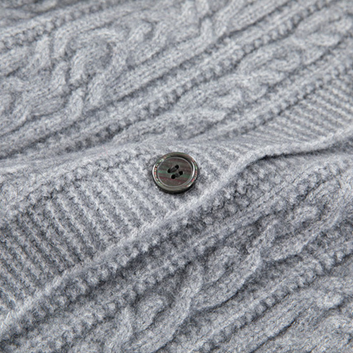 Lässiger Winter-Strickcardigan aus Baumwolle für Damen mit Buddha Stones, gedrehten Knöpfen und langen Ärmeln – ein echter Hingucker! - image 28