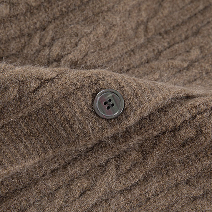 Lässiger Winter-Strickcardigan aus Baumwolle für Damen mit Buddha Stones, gedrehten Knöpfen und langen Ärmeln – ein echter Hingucker! - image 11