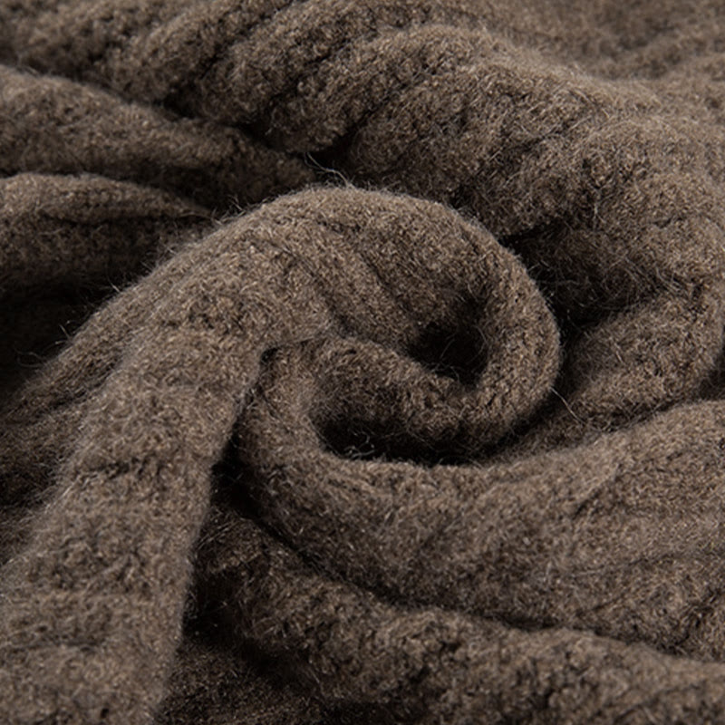 Lässiger Winter-Strickcardigan aus Baumwolle für Damen mit Buddha Stones, gedrehten Knöpfen und langen Ärmeln – ein echter Hingucker! - image 14