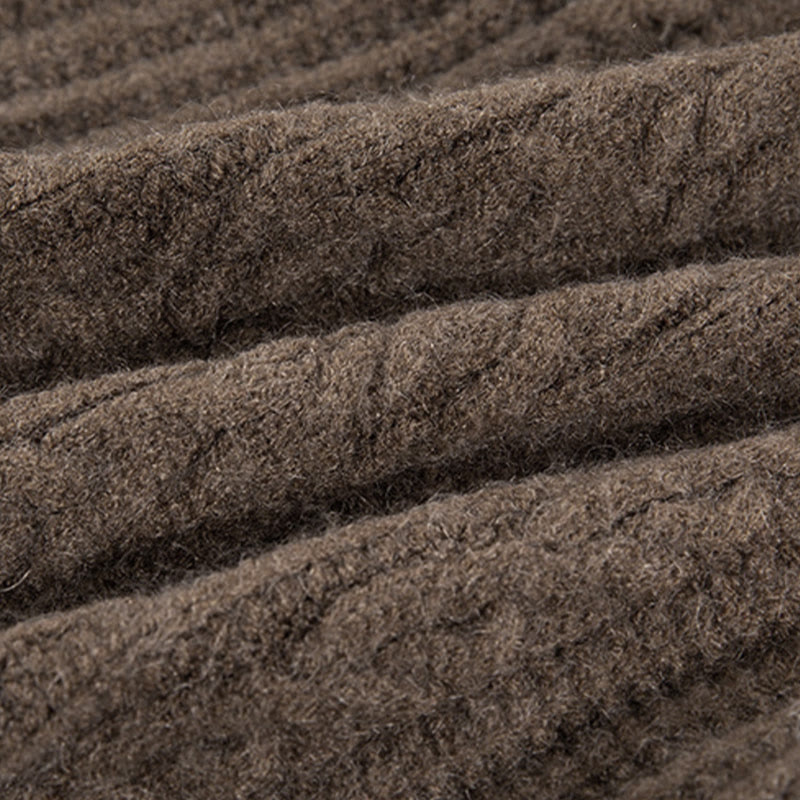 Lässiger Winter-Strickcardigan aus Baumwolle für Damen mit Buddha Stones, gedrehten Knöpfen und langen Ärmeln – ein echter Hingucker! - image 12