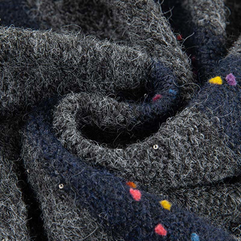 Buddha Stones ​​Winterstreifenmuster Rundhals Langarm Damen Baumwollpullover - image 32