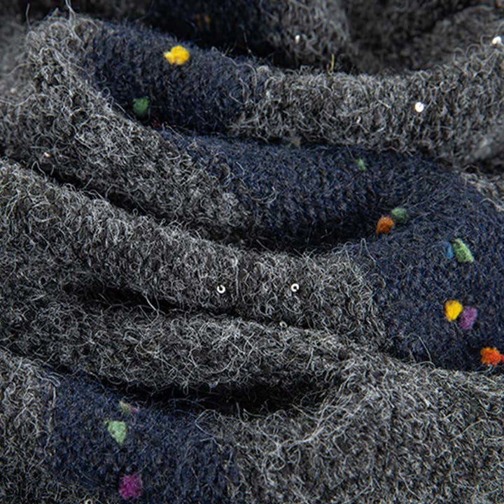 Buddha Stones ​​Winterstreifenmuster Rundhals Langarm Damen Baumwollpullover - image 33