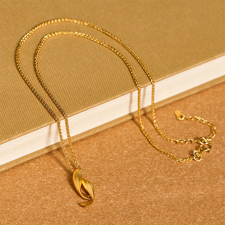 Buddha Stones ​​Doppelfisch-Halskette mit Anhänger aus 24-karätig vergoldetem Messing - image 4