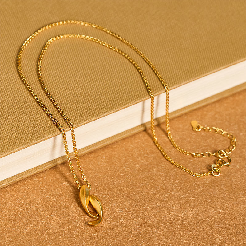 Buddha Stones ​​Doppel-Koi-Fisch-Halskette mit Anhänger aus 24-karätig vergoldetem Messing - image 4