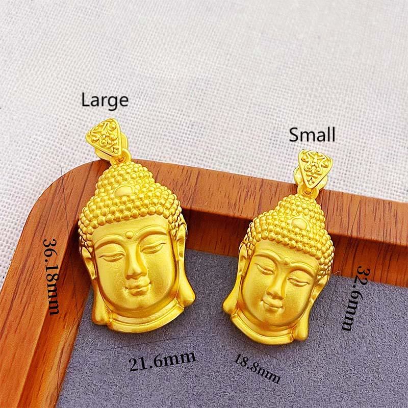 Buddha Stones aus 24-karätig vergoldetem Messing mit Buddha-Symbol und geflochtener Kordel – ein Symbol der Gelassenheit. - image 4