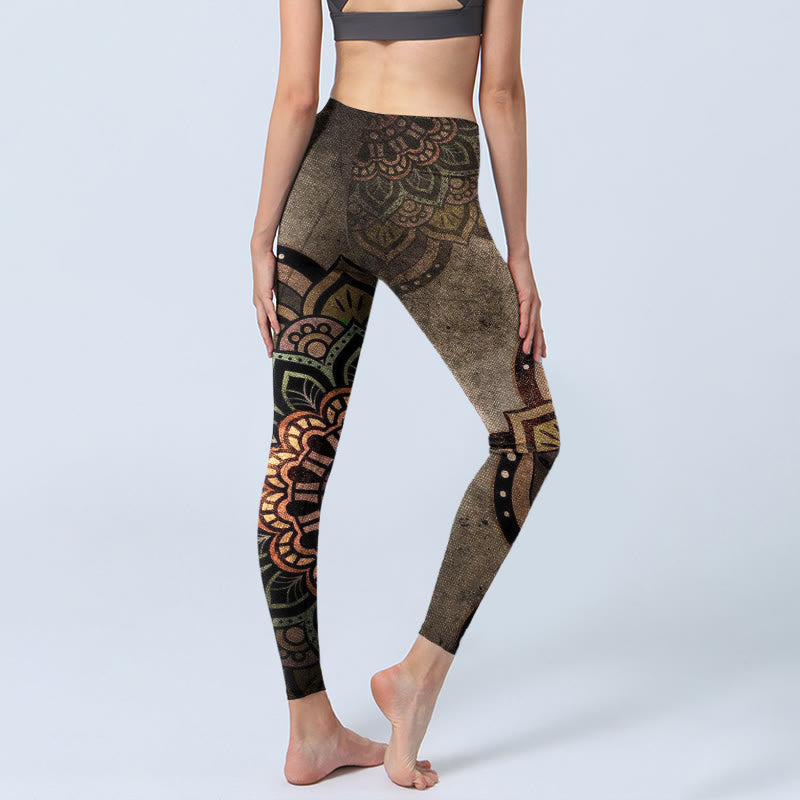 Leggings mit Buddha Stones -Mandala-Print, Damen-Yogahose - image 4